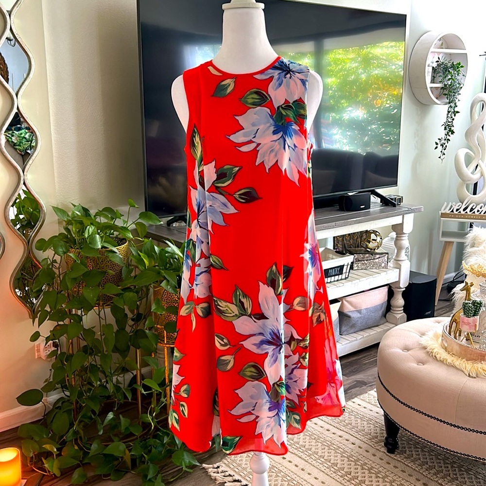 HP Red Floral Women's Dress